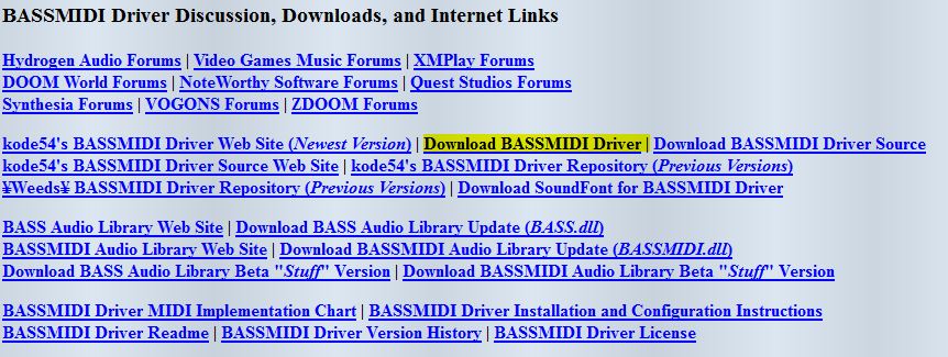 Download BASSMIDI Driver