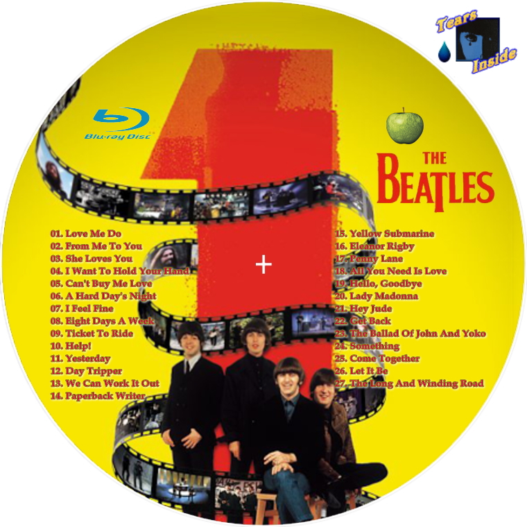 The Beatles 1 ザ ビートルズ 1 Cd Blu Ray Dvd Tears Inside の 自作 Cd Dvd ラベル
